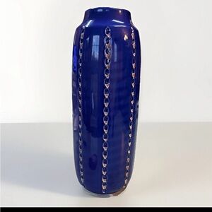 Elegant Blue Ceramic Vase